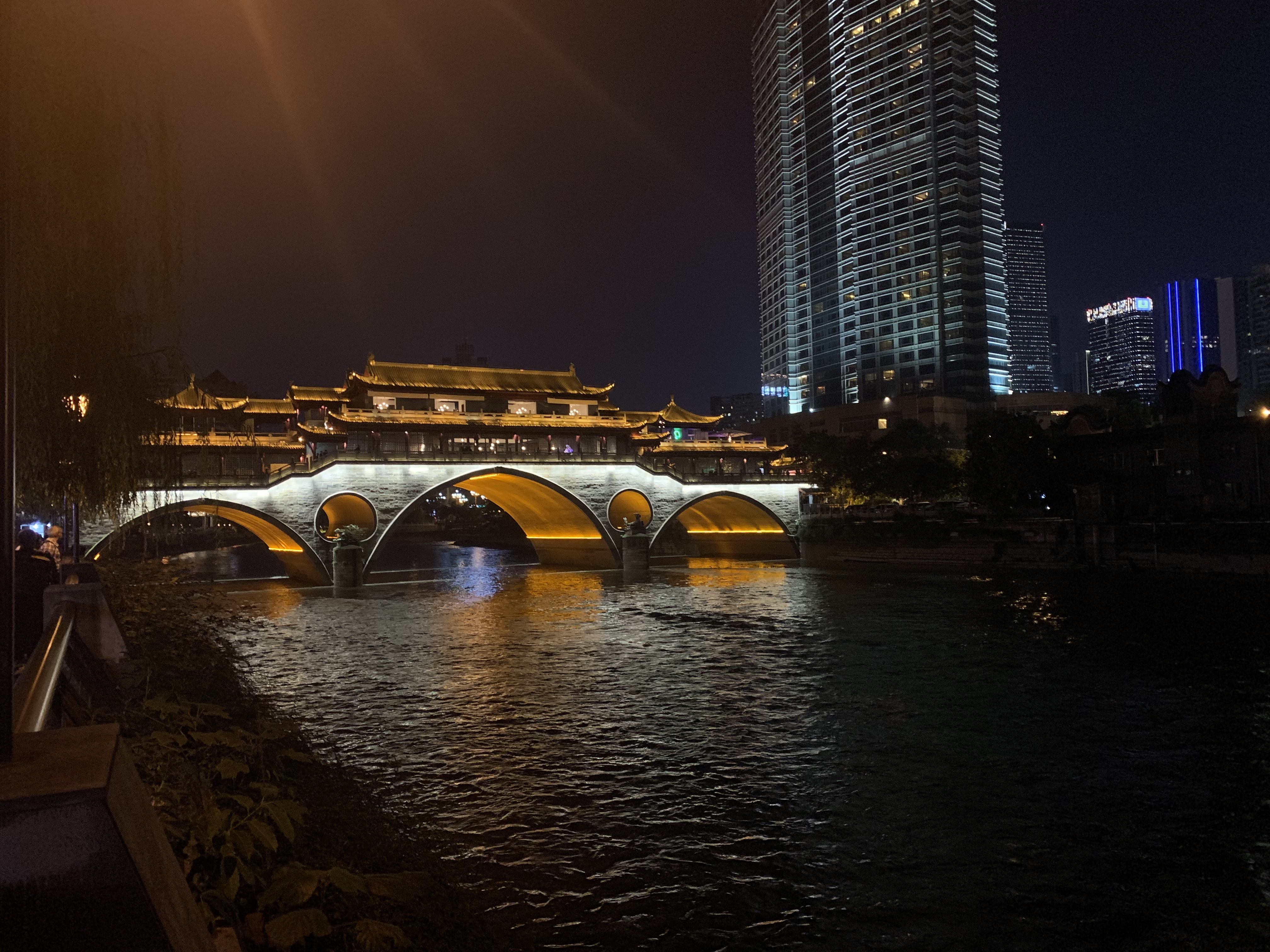 成都安顺廊桥夜景图片图片